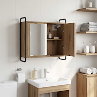 vidaXL Hängande Badrumsskåp Artisan-ek 64 x 20 x 56,5 cm