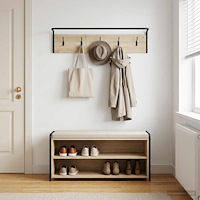 vidaXL Klädhängare Sonoma-ek 100 x 30 x 25 cm Konstruerat trä