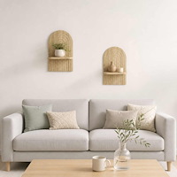 vidaXL Vägg hylla 2 st Sonoma-ek 23 x 13,5 x 37,5 cm Konstruerat trä