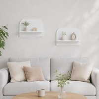 vidaXL Vägg hylla 2 st Vit 60 x 13.5 x 37.5 cm Konstruerat trä