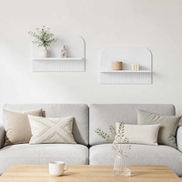 vidaXL Vägg hylla 2 st Vit högglans 60 x 13,5 x 37,5 cm