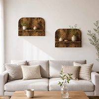 vidaXL Vägg hylla 2 st Rökt ek 60 x 13.5 x 37.5 cm Konstruerat trä