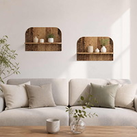 vidaXL Vägg hylla 2 st Gammalt trä 60 x 13,5 x 37,5 cm Konstruerat trä