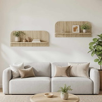 vidaXL Vägg hylla 2 st Sonoma-ek 102 x 13,5 x 37,5 cm Konstruerat trä