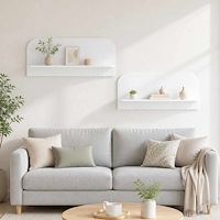 vidaXL Vägg hylla 2 st Vit högglans 102 x 13,5 x 37,5 cm