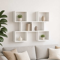 vidaXL Vägg hylla Vit 103 x 17 x 80 cm Konstruerat trä