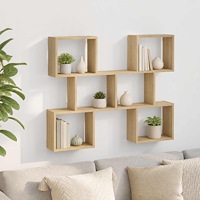 vidaXL Vägg hylla Sonoma-ek 103 x 17 x 80 cm Konstruerat trä