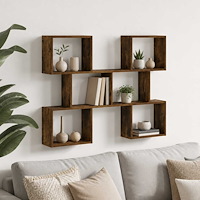 vidaXL Vägg hylla Rökt ek 103 x 17 x 80 cm Konstruerat trä