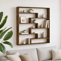 vidaXL Vägg hylla Rökt ek 103 x 17 x 102 cm Konstruerat trä