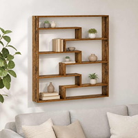 vidaXL Vägg hylla Gammalt trä 103 x 17 x 102 cm Konstruerat trä