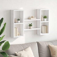 vidaXL Vägghylla Vit 102 x 17 x 59 cm Konstruerat trä