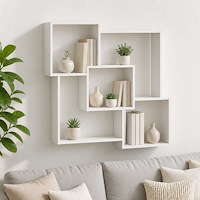 vidaXL Vägghylla Vit 98 x 17 x 91 cm Konstruerat trä