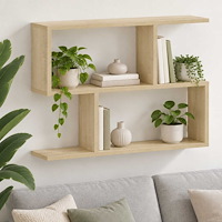 vidaXL Vägghylla Sonoma-ek 72 x 17 x 55.5 cm Konstruerat trä