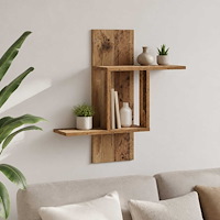 vidaXL Vägg hylla Gammalt trä 59 x 17 x 63 cm Konstruerat trä