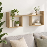 vidaXL Vägghylla Artisan-ek 90 x 17 x 32 cm Konstruerat trä
