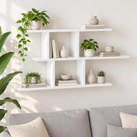 vidaXL Vägghylla Vit 100 x 17 x 45,5 cm Konstruerat trä