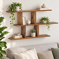 vidaXL Vägghylla Gammalt trä 100 x 17 x 45,5 cm Konstruerat trä