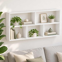 vidaXL Vägg hylla Vit 102 x 17 x 50 cm Konstruerat trä