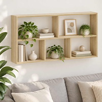 vidaXL Vägg hylla Sonoma-ek 102 x 17 x 50 cm Konstruerat trä
