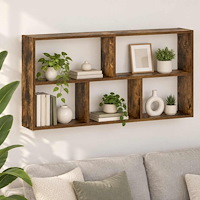 vidaXL Vägg hylla Rökt ek 102 x 17 x 50 cm Konstruerat trä