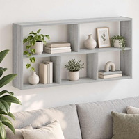 vidaXL Vägg hylla Grå Sonoma 102 x 17 x 50 cm Konstruerat trä