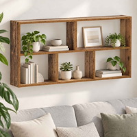 vidaXL Vägg hylla Gammalt trä 102 x 17 x 50 cm Konstruerat trä