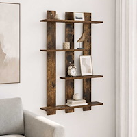 vidaXL Vägg hylla Rökt ek 61 x 13,5 x 88 cm Konstruerat trä