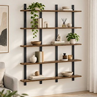 vidaXL Vägghylla Rökt ek 102 x 13,5 x 102 cm Konstruerat trä