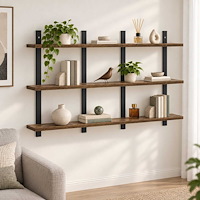 vidaXL Vägghylla Rökt ek 102 x 13.5 x 58 cm Konstruerat trä