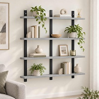 vidaXL Vägg hylla Grå Sonoma 79,5 x 13,5 x 80 cm Konstruerat trä