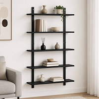 vidaXL Vägg hylla Svart ek 60,5 x 13,5 x 102,5 cm Konstruerat trä