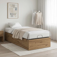 vidaXL Sängomramning för ställbar sängbotten Artisan-ek 90 x 190 cm