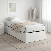 vidaXL Sängomramning för ställbar sängbotten Vit 100 x 190 cm