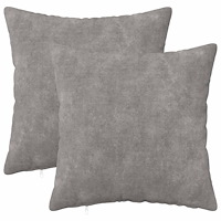 vidaXL Kuddöverdrag 2 st HEERLEN Ljusgrå 35 x 35 cm Mikrofiber Fleece