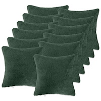 vidaXL Kuddöverdrag 12 st HEERLEN Mörkgrön 40 x 40 cm Bouclé