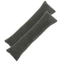 vidaXL Kuddöverdrag 2 st HEERLEN Mörkgrå 40 x 145 cm Bouclé