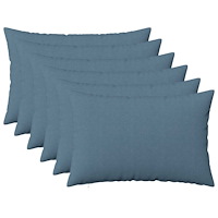 vidaXL Kuddöverdrag 6 st HEERLEN Jeansblå 40 x 60 cm Tyg