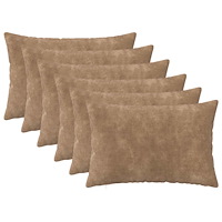 vidaXL Kuddöverdrag 6 st HEERLEN Taupe 40 x 60 cm Mikrofiber Fleece