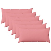 vidaXL Kuddöverdrag 6 st HEERLEN Rosa 40 x 70 cm Tyg