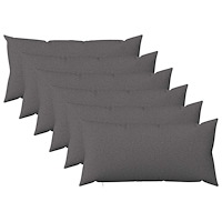 vidaXL Kuddöverdrag 6 st HEERLEN Ljusgrå 40 x 80 cm Tyg