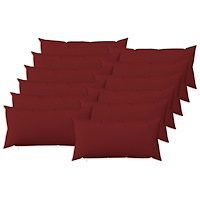vidaXL Kuddöverdrag 12 st HEERLEN Vinröd 40 x 80 cm Tyg