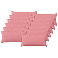 vidaXL Kuddöverdrag 12 st HEERLEN Rosa 40 x 80 cm Tyg