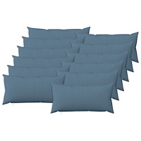 vidaXL Kuddöverdrag 12 st HEERLEN Jeansblå 40 x 80 cm Tyg