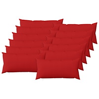 vidaXL Kuddöverdrag 12 st HEERLEN Röd 40 x 80 cm Tyg