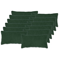 vidaXL Kuddöverdrag 12 st HEERLEN Mörkgrön 40 x 80 cm Bouclé