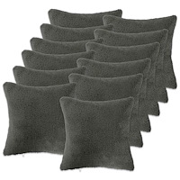 vidaXL Kuddöverdrag 12 st HEERLEN Mörkgrå 45 x 45 cm Bouclé