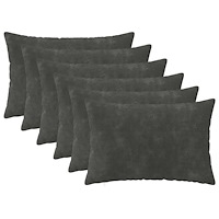 vidaXL Kuddöverdrag 6 st HEERLEN Antracit 50 x 70 cm Mikrofiber Fleece