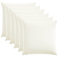 vidaXL Kuddöverdrag 6 st HEERLEN Vit 55 x 55 cm Tyg
