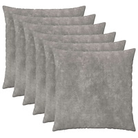 vidaXL Kuddöverdrag 6 st HEERLEN Ljusgrå 55 x 55 cm Mikrofiber Fleece