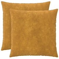 vidaXL Kuddöverdrag 2 st HEERLEN Gul 60 x 60 cm Mikrofiber Fleece